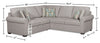 Scott Living Haven 2-Piece Left-Facing Chenille Fabric Sleeper Sectional - Grey | Sofa-lit sectionnel de gauche Haven de Scott Living 2 pièces en tissu de chenille - gris