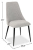 Miya Dining Chair with Polyester Fabric, Metal - Grey | Chaise de salle à manger Miya en tissu de polyester et en métal - grise
