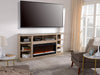 Axel 74" Modern  Electric Fireplace TV Stand with Storage and Cable Management for TVs up to 85"- Taupe|Meuble pour téléviseur moderne Axel de 74 po avec foyer électrique, rangement et système de gestion des câbles pour téléviseurs jusqu’à 85 po - taupe