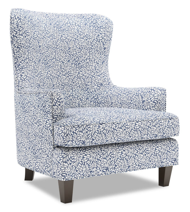 Made in Canada Sofa Lab Customizable Wingback 32\" Fabric Accent Chair - Cadet Multicolour