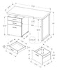 Clayton Reversible Desk - Grey 
