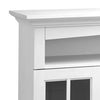 Huntley 59" Electric Fireplace TV Stand with Storage and Cable Management for TVs up to 65"- White|Meuble pour téléviseur Huntley de 59 po avec foyer électrique, rangement et système de gestion des câbles pour téléviseurs jusqu’à 65 po - blanc