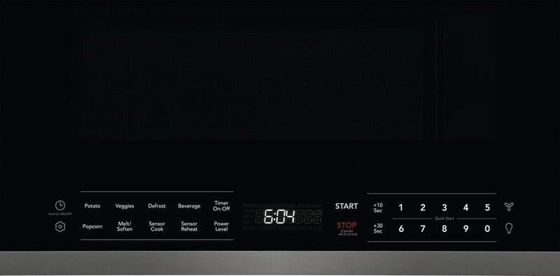 Frigidaire Gallery 1.9 Cu. Ft. Over-the-Range Microwave with Sensor Cook and Effortless Clean™ Interior - Smudge-Proof® Black Stainless Steel - GMOS1964AD