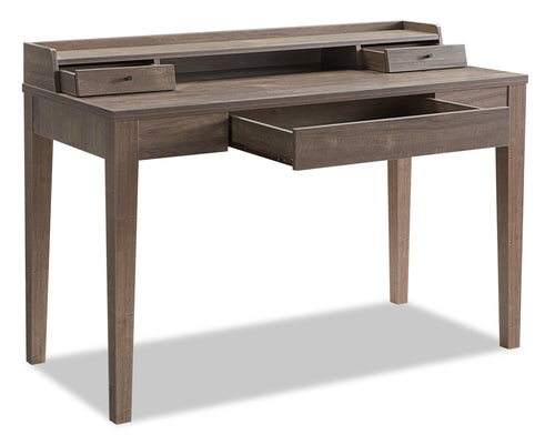Jude 47.25" Office Desk with 3-Drawers- Hazelnut