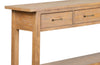Rhett 64" Modern Sofa Table with Storage and Shelf - Light Brown Oak|Table de salon moderne Rhett de 64 po avec rangement et tablette - chêne brun clair