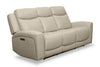 Scott Living Prescott 88.5" Genuine Leather Power Reclining Sofa with Power Headrests - Platinum Grey | Sofa à inclinaison électrique Prescott de Scott Living de 88,5 po en cuir véritable avec appuie-têtes électriques - gris platine