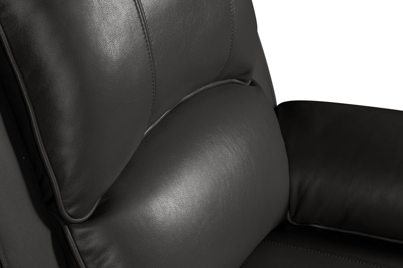Chandler 37\" Leather-Look Fabric Reclining Chair - Grey