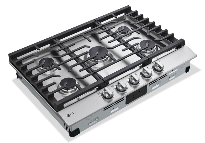 LG 30\" 5-Element Gas Cooktop - Smudge Proof Stainless Steel - CBGJ3023S