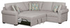 Scott Living Haven 2-Piece Left-Facing Chenille Fabric Sleeper Sectional - Grey | Sofa-lit sectionnel de gauche Haven de Scott Living 2 pièces en tissu de chenille - gris
