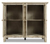 Rocco Cream Accent Cabinet – Medium  - Rustic style Accent Cabinet in Cream  Acacia