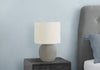 20" Grey Concrete with Ivory Shade Table Lamp|Lampe de table de 20 po béton gris avec abat-jour ivoire