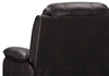 Adam Leather-Look Fabric Glider Recliner - Brown 