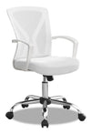 Dominic 23.5\" Office Chair with Mesh Back - White