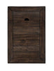 Morgan Chairside Table with USB - Brown - Rustic style End Table in Dark brown Reclaimed Wood, Pine, Plywood