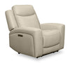 Scott Living Prescott 42.5" Genuine Leather Power Reclining Chair with Power Headrest - Platinum Grey | Fauteuil à inclinaison électrique Prescott de Scott Living de 42,5 po en cuir véritable avec appuie-tête électrique - gris platine
