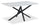 Bari Dining Table with Marble-Look Ceramic Top, Metal, Geometric Base, 63"W - White
