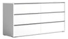 Raia Bedroom 6-Drawer Dresser - Made in Italy, 59"W x 33"H, Modern - White