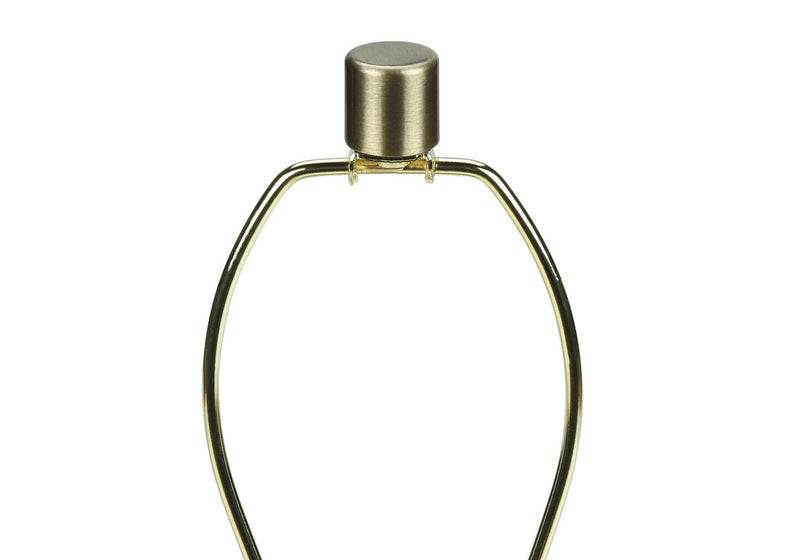 24\" Black Concrete with Gold Accent Table Lamp with Ivory Shade