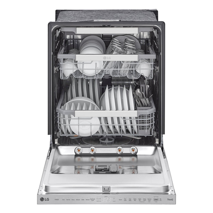 LG 24\" 44 dBA Built-In Top-Control Smart Dishwasher with QuadWash®Pro  - Smudge Proof Stainless Steel - LDPS6762S