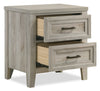 Lara Bedside 2-Drawer Nightstand, 23.6"W x 25.6"H - Antique Grey | Table de nuit Lara de 23,6 po (L) x 25,6 po (H) à 2 tiroirs - gris antique