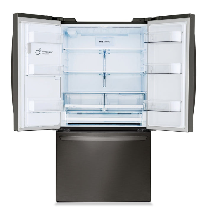 LG 36\" 28 Cu. Ft. French-Door Refrigerator - Smudge Proof Black Stainless Steel - LRFS28XBD