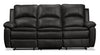 Chandler 82\" Leather-Look Fabric Reclining Sofa - Grey