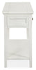 Heron Cove 50" Traditional Sofa Table with Storage and Shelf - White Pine|Table de salon traditionnelle Heron Cove de 50 po avec rangement et tablette - pin blanc