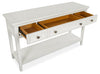 Heron Cove 50" Traditional Sofa Table with Storage and Shelf - White Pine|Table de salon traditionnelle Heron Cove de 50 po avec rangement et tablette - pin blanc