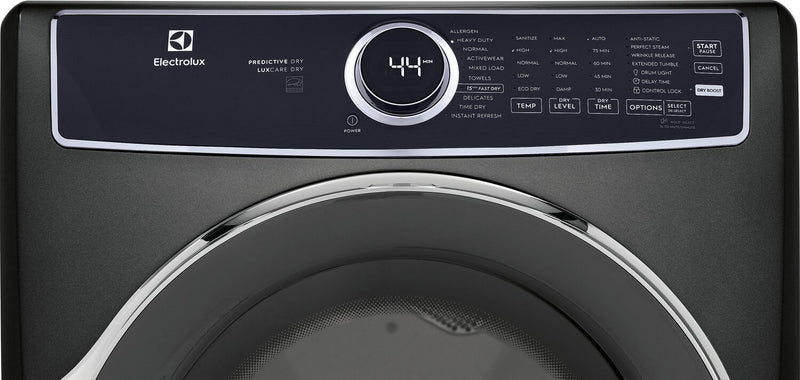Electrolux 8 Cu. Ft. Electric Dryer with Steam - Titanium - Stackable - ELFE753CAT