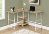 Evlin 42" L-Shaped Office Desk with Shelves - Natural|Bureau en forme de L Evlin de 42 po à tablettes - naturel