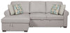 Scott Living Haven 2-Piece Left-Facing Chenille Fabric Sleeper Sectional with Storage Chaise - Grey | Sofa-lit sectionnel de gauche Haven de Scott Living 2 pièces en tissu de chenille avec fauteuil long de rangement - gris