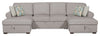 Scott Living Haven 3-Piece Chenille Fabric Sleeper Sectional with Two Storage Chaises - Grey | Sofa-lit sectionnel Haven de Scott Living 3 pièces en tissu de chenille avec 2 fauteuils longs de rangement - gris