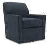 Made in Canada Sofa Lab Customizable Swivel 31\" Linen-Look Fabric Accent Chair - Luna Sailor Blue
