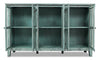 Rocco Blue Accent Cabinet – Large  - Rustic style Accent Cabinet in Vintage blue with green and grey undertones Acacia