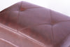 Chateau d’Ax Vita 31" 100% Genuine Leather Ottoman with Diamond Pattern Stitching and Wood Legs - Brown | Pouf Vita de Château d’Ax de 31 po en cuir 100 % véritable avec coutures à motif de diamant et pattes en bois - brun