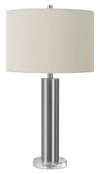 28\" Nickle Metal with Acrylic Base Table Lamp