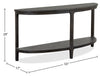 Axl 55" Traditional Sofa Table with Shelf - Dark Grey-Brown Wood|Table de salon traditionnelle Axl de 55 po avec tablette - bois gris-brun foncé