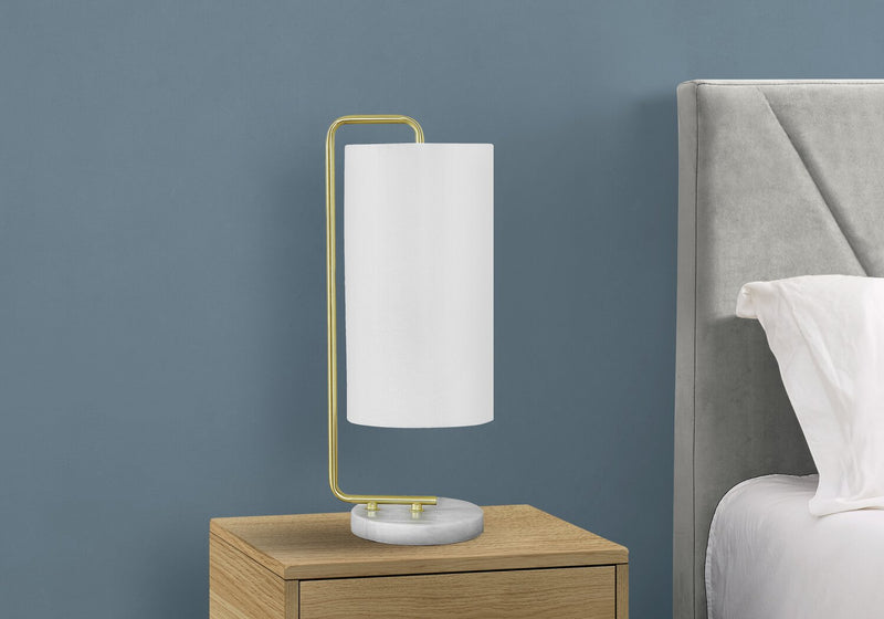 20\" Gold with Marble Base Table Lamp