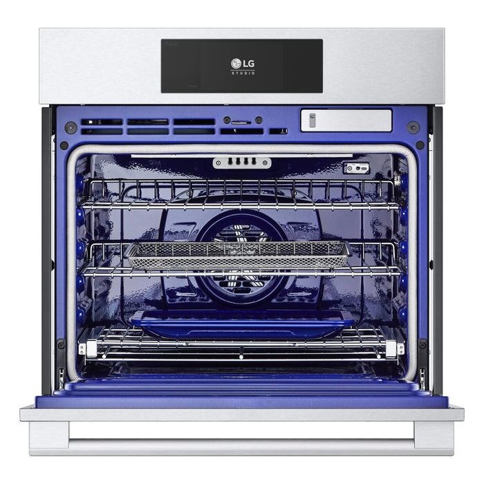 LG Studio 30\" 4.7 Cu. Ft. Electric Wall Oven with True Convection - Smudge Proof Stainless Steel - WSES4728F