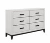 Kate Bedroom 6-Drawer Dresser, 58"W x 37"H - White