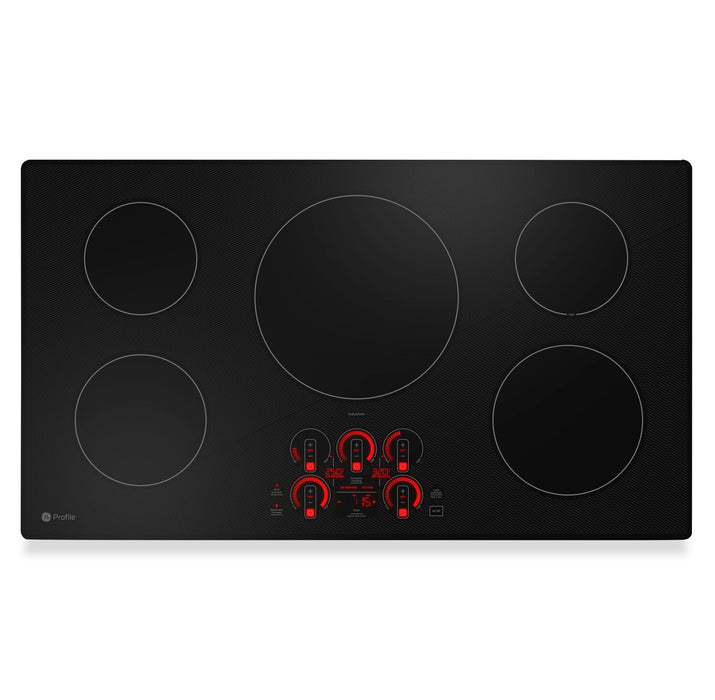 Profile 36\" 5-Element Induction Cooktop - Black - PHP7036DTBB
