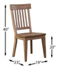 Cedar Dining Chair, Pine Wood, Slat Back - Brown | Chaise de salle à manger Cedar en pin avec dossier à lattes - brun