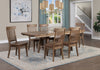 Cedar 7pc Dining Set with Table & 6 Chairs, Pine Wood, Trestle-Base, 72.07"W - Brown | Ensemble de salle à manger Cedar 7 pièces en pin avec table de 72,07 po (L), base à tréteaux et 6 chaises - brun
