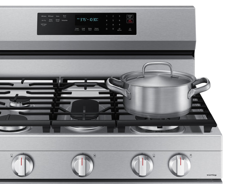 Samsung 6 Cu. Ft. Smart Gas Free Standing Range with Air Fry - Stainless Steel - NX60A6711SS/AA