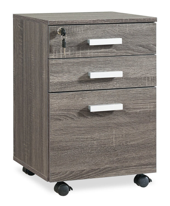 Oscar 15.75\" 3-Drawer Lateral Filing Cabinet - Distressed Grey