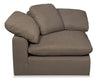 Eclipse Linen-Look Fabric Modular Armless Chair - Slate 