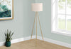 63" Gold Metal Tripod Floor Lamp|Lampe à pied de type trépied de 63 po en métal doré
