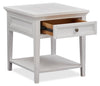 Heron Cove 20" Traditional End Table with Storage and Shelf - White Pine|Table de bout traditionnelle Heron Cove de 20 po avec rangement et tablette - pin blanc