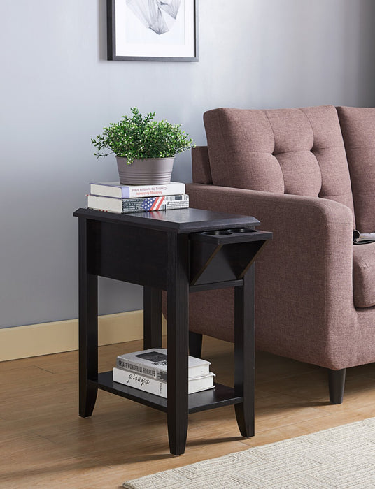 Torry 11.5\" Chairside Table with Drawer - Red Cocoa