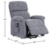 Ruben Chenille Power Lift Reclining Chair - Grey 
